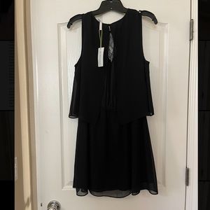 BCBG, short, black dress.